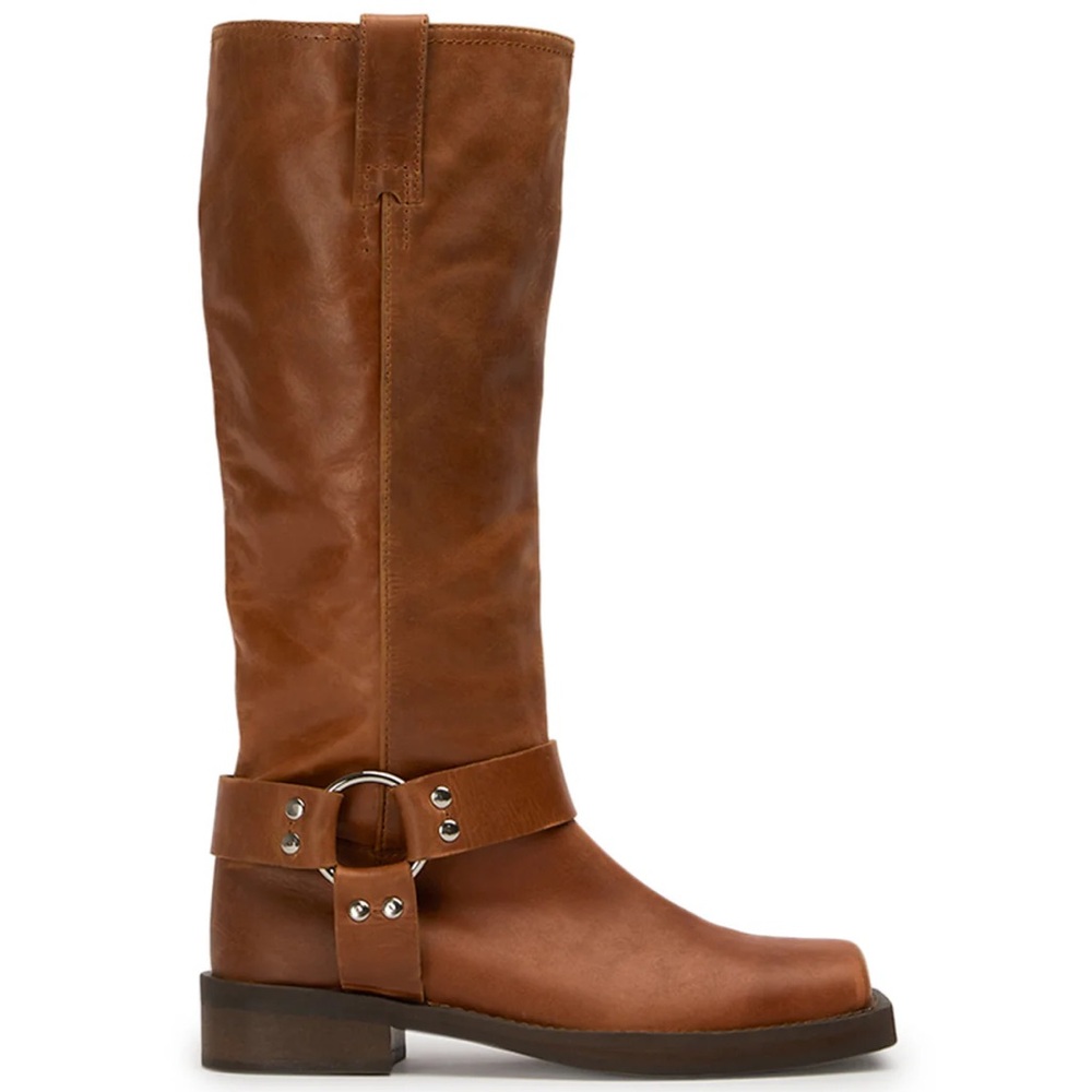 LIKE NEW Tony Bianco Cognac Leather Biker Boots